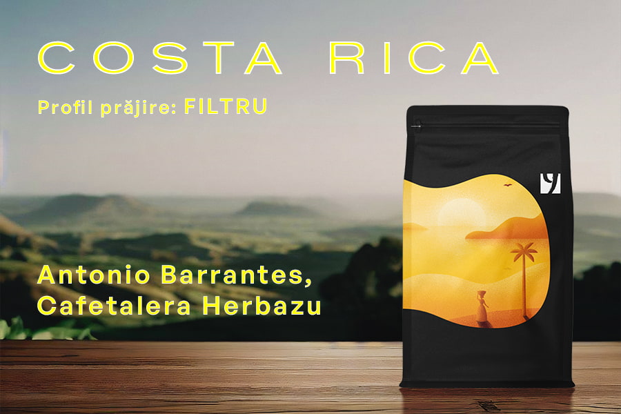 COSTA RICA Antonio Barrantes,  Cafetalera Herbazu, Honey, prăjire foarte ușoară, 250g